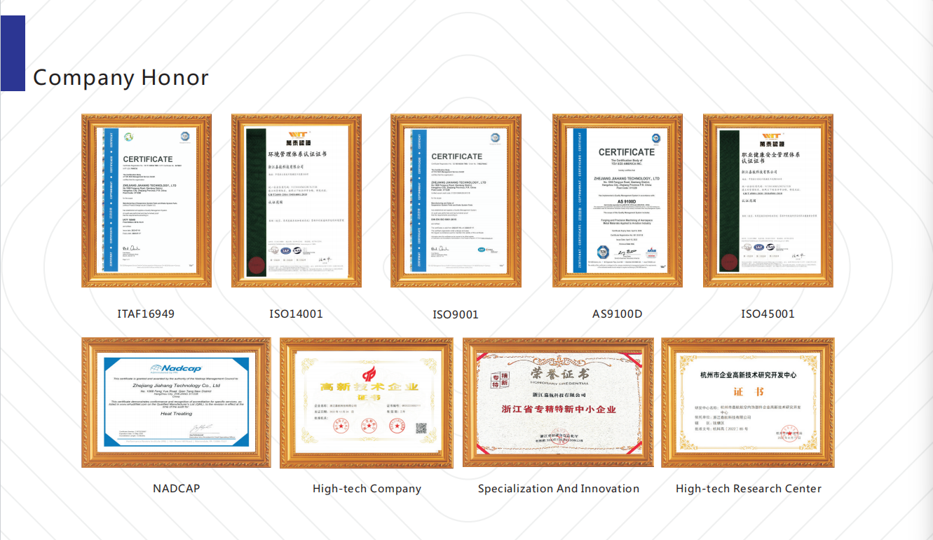 Certificate of Honor of control arm